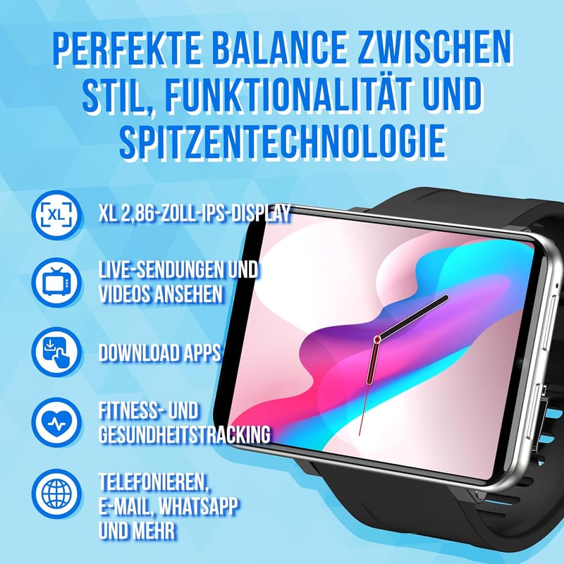 Silvergear Smartwatch XL 2.4" Érintőképernyő | Fitness Óra Szívritmus Monitorral