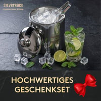 Nerezová nádoba na ľad SilverRack s vekom a kliešťami 1,3 l – Nádoba na ľadové kocky a ovocie na oslavy a svadby – Prémiová kvalita 3