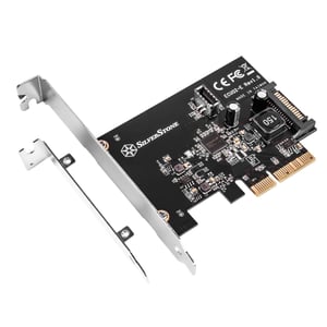 Placă de extensie SilverStone SST-ECU02-E SuperSpeed USB 3.1 Gen2 PCIe 2.0 x2 - 16 Gbps, Low Profile, USB 3.2 Dual intern