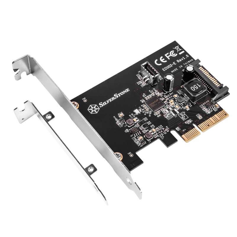 Placă de extensie SilverStone SST-ECU02-E SuperSpeed USB 3.1 Gen2 PCIe 2.0 x2 - 16 Gbps, Low Profile, USB 3.2 Dual intern