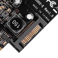 Placă de extensie SilverStone SST-ECU02-E SuperSpeed USB 3.1 Gen2 PCIe 2.0 x2 - 16 Gbps, Low Profile, USB 3.2 Dual intern 10