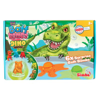 Simba Baff Bombz Dino Surprise šumivé bomby do kúpeľa, 6 ks – s figúrkou dinosaura Glibbi, 3 farby, 100 g, od 3 rokov 1