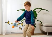Simba Sam a tűzoltó mentőrepülő 42 cm - Játék repülőgép fény és hang funkcióval, figurával és lóval - Gyerekjáték 3 éves kortól 8