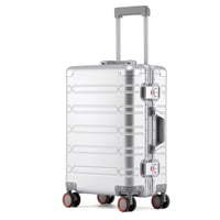 Simcat putni kofer 24 inča, 100% aluminij s TSA bravom - srebrni - 65x42x26 cm 1