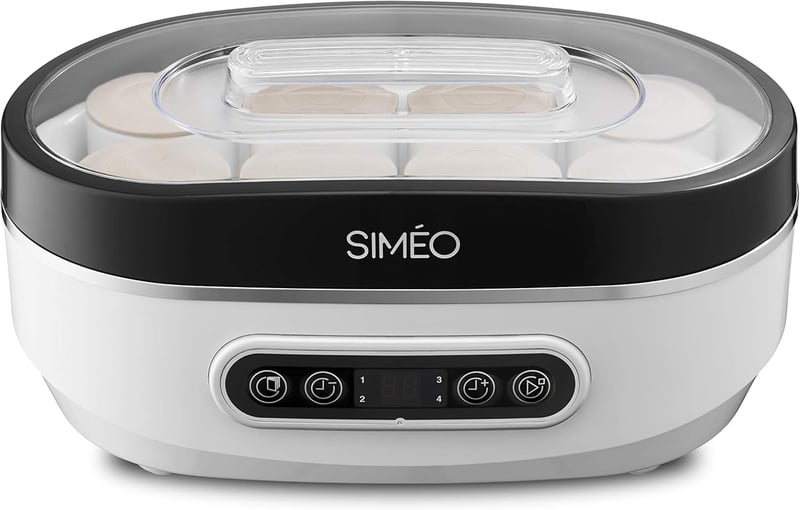 Simeo YVA640 joghurtkészítő 20W kerámia edényekkel és üvegtartályokkal