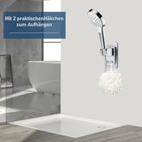 SIMGOTT Zuhanyfej Tartó Fúrás Nélkül, Ragasztós Rögzítés, Állítható Dőlésszög, Vízálló Kézi Zuhany Tartó Ezüst 8