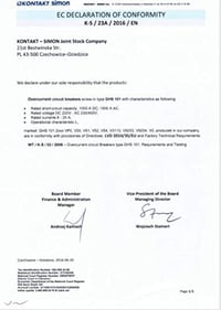 Simon Kontakt Automata Biztosító Csavar 20A Európai Minőség 5