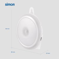 Lampă LED Simon cu port USB și senzor de mișcare rotund, lumină de noapte 4