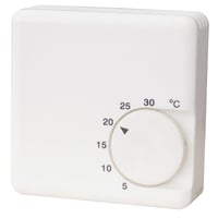 Mehanički sobni termostat za grijanje 5°C-30°C, bijeli analogni zidni termostat, nadgradna montaža, 2-žični, 10A 250V 1