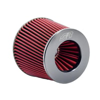 Univerzálny bikónický vzduchový filter Simoni Racing FSR/UA - červená bavlna, chrómový uzáver 2