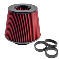 Univerzálny bikónický vzduchový filter Simoni Racing FSR/UA - červená bavlna, chrómový uzáver 1