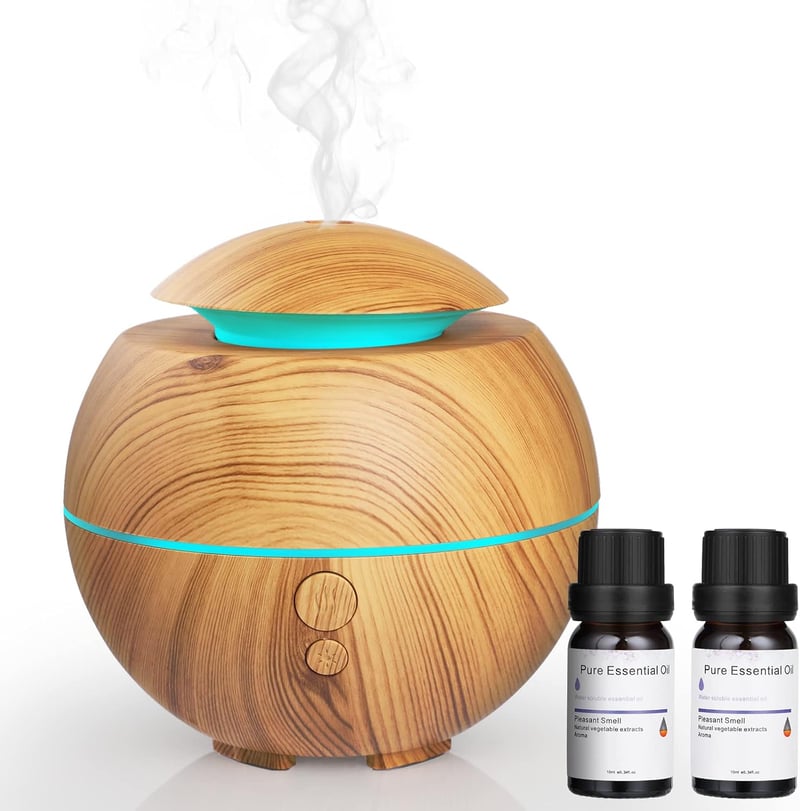 Simpeak 180ml Ultrahangos Aromadiffúzor Rózsa és Rozmaring Olajjal LED Világítással
