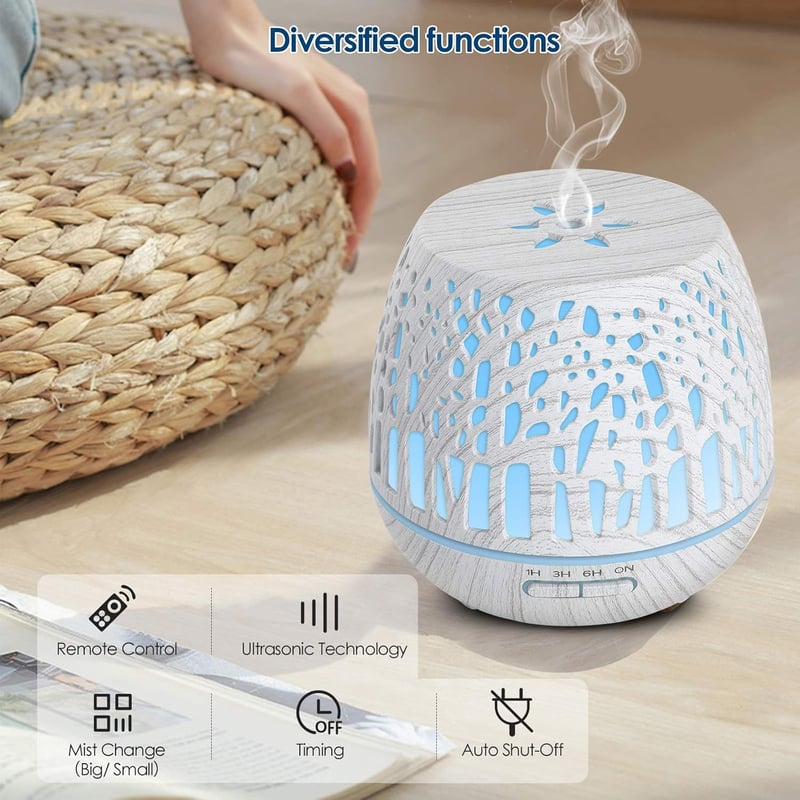 Simpeak 400ml ultrahangos aromadiffúzor LED világítással és távirányítóval
