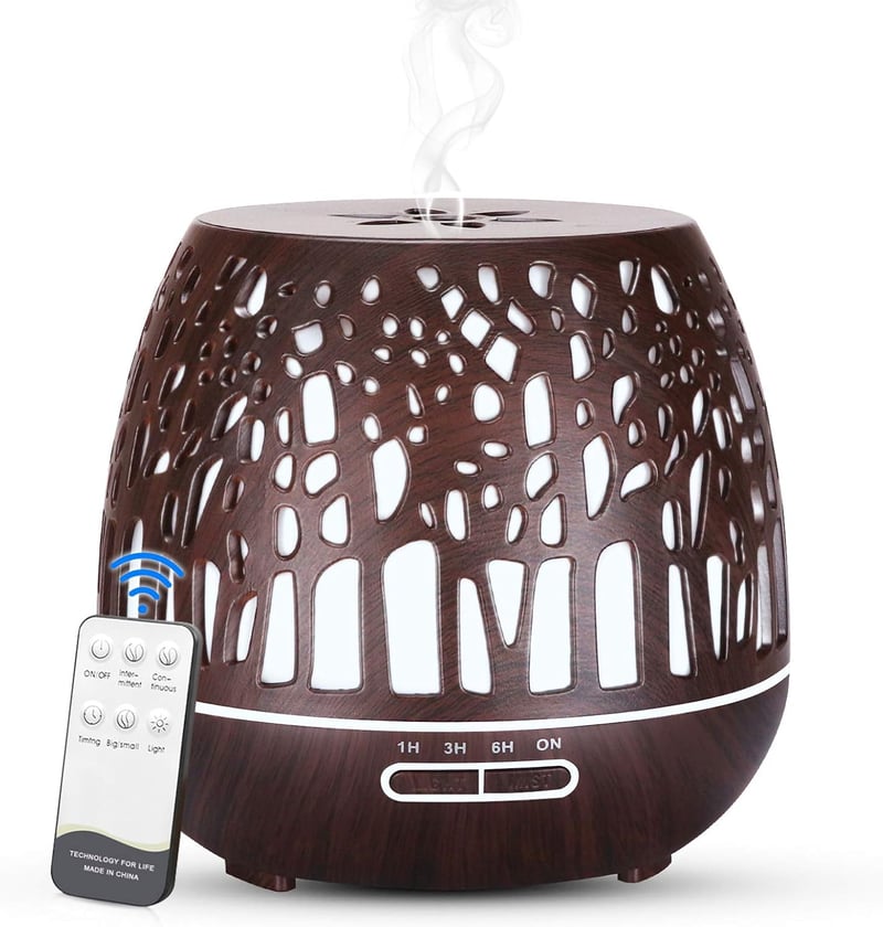 Simpeak 400ml ultrahangos aromadiffúzor LED világítással és távirányítóval