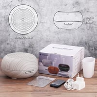 Simpeak 550ml Ultrahangos Aroma Diffúzor Fa Dizájnnal, Távirányítóval és Párásítóval 7
