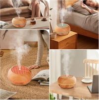 Simpeak 550ml Ultrahangos Aroma Diffúzor Fa Tárolóval, Illóolaj Párologtató Távirányítóval 7