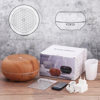 Simpeak 550ml Ultrahangos Aroma Diffúzor Fa Tárolóval, Illóolaj Párologtató Távirányítóval 8