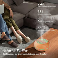Simpeak 550ml Ultrahangos Aroma Diffúzor Fa Tárolóval, Illóolaj Párologtató Távirányítóval 4