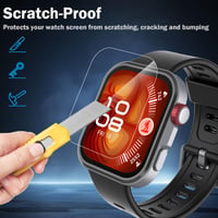 Folie de protecție ecran Simpeak pentru ceas inteligent Huawei Watch Fit 4 Pro, 5 bucăți folie din sticlă securizată HD, duritate 9H, rezistentă la zgârieturi și apă 3