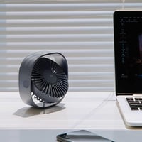 Simpeak USB Asztali Ventilátor, Csendes Mini Ventillátor 3 Fokozat, 360° Forgatható Asztali Ventilátor Szürke 8