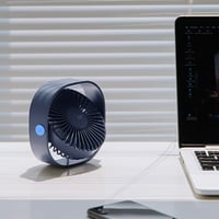 Stolový USB ventilátor Simpeak, mini, prenosný, tichý, 3 rýchlosti, 360-stupňové otáčanie, do kancelárie a na kempovanie, modrý 8