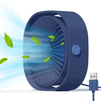 Stolový USB ventilátor Simpeak, mini, prenosný, tichý, 3 rýchlosti, 360-stupňové otáčanie, do kancelárie a na kempovanie, modrý 1