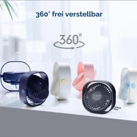 Stolový USB ventilátor Simpeak, mini, prenosný, tichý, 3 rýchlosti, 360-stupňové otáčanie, do kancelárie a na kempovanie, modrý 4