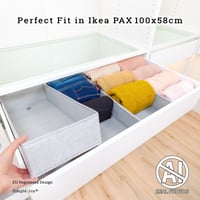 Organizér SIMPLE JOY PAX100 FileFolding Box do šatníka IKEA PAX, vložka do zásuvky, súprava 4 ks, dokonalé prispôsobenie 3