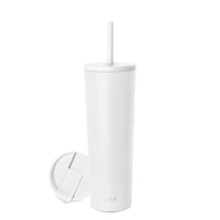Termoska z nehrdzavejúcej ocele Simple Modern Classic so slamkou a viečkom | 830 ml | Winter White | opakovane použiteľný cestovný hrnček pre ženy 1