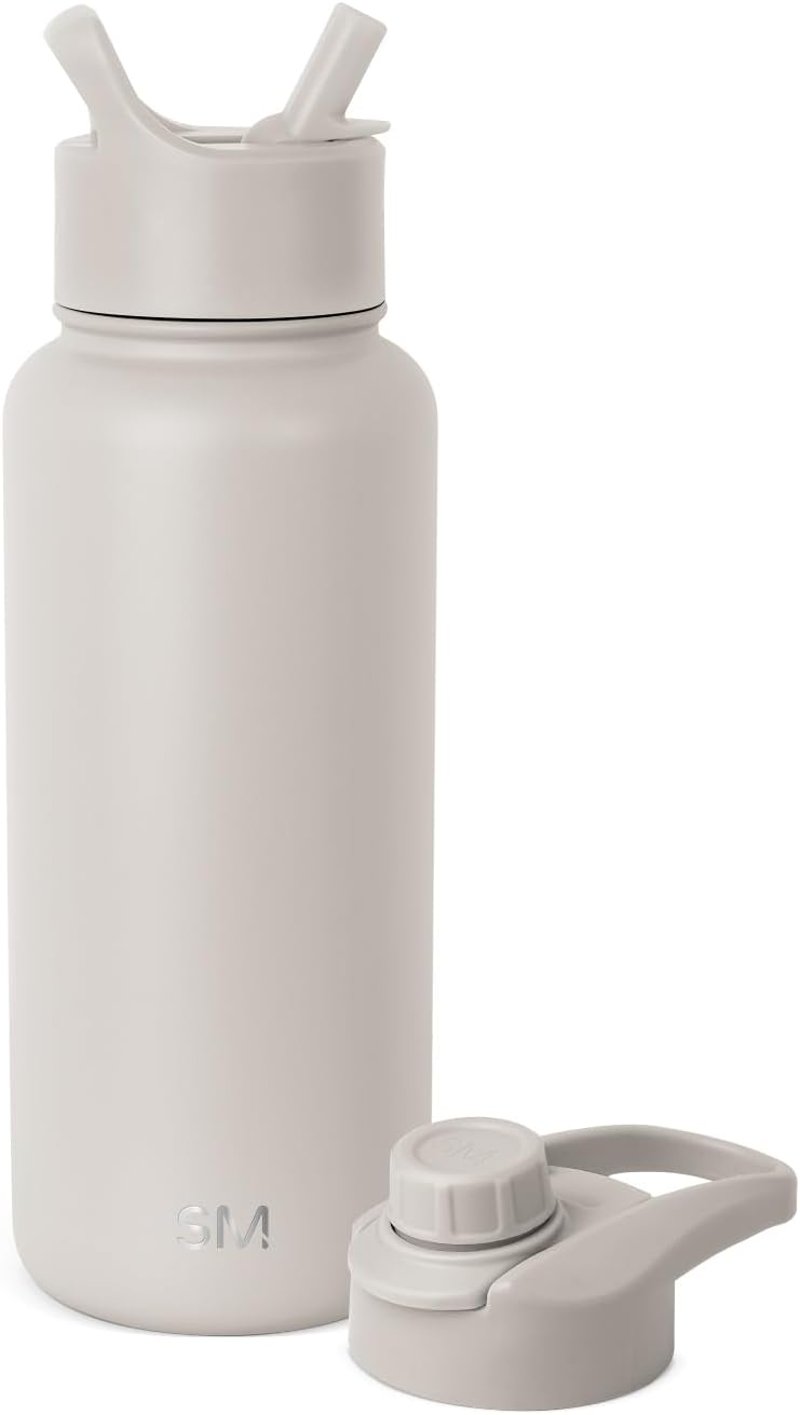 Simple Modern Izolált Acél Sportpalack Szívószállal 1L Mandula Birch - 946 ml, - Almond Birch