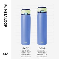 Sticlă de apă din oțel inoxidabil cu pai Simple Modern Mesa Loop | Sticlă termoizolantă de călătorie, compatibilă cu suportul de pahare | 710 ml | Albastru Neptun 6