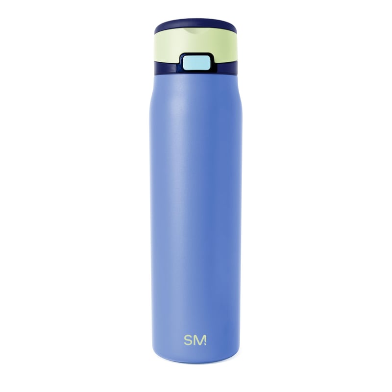 Sticlă de apă din oțel inoxidabil cu pai Simple Modern Mesa Loop | Sticlă termoizolantă de călătorie, compatibilă cu suportul de pahare | 710 ml | Albastru Neptun