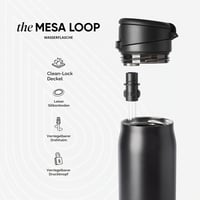 Sticlă de apă din oțel inoxidabil cu pai Simple Modern Mesa Loop | Sticlă termoizolantă de călătorie, compatibilă cu suportul de pahare | 710 ml | Albastru Neptun 3