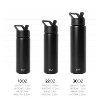 Dječja boca za vodu Simple Modern Summit s poklopcem na slamku, nehrđajući čelik, vakuumska izolacija, 530 ml, Sea Glass Sage 4