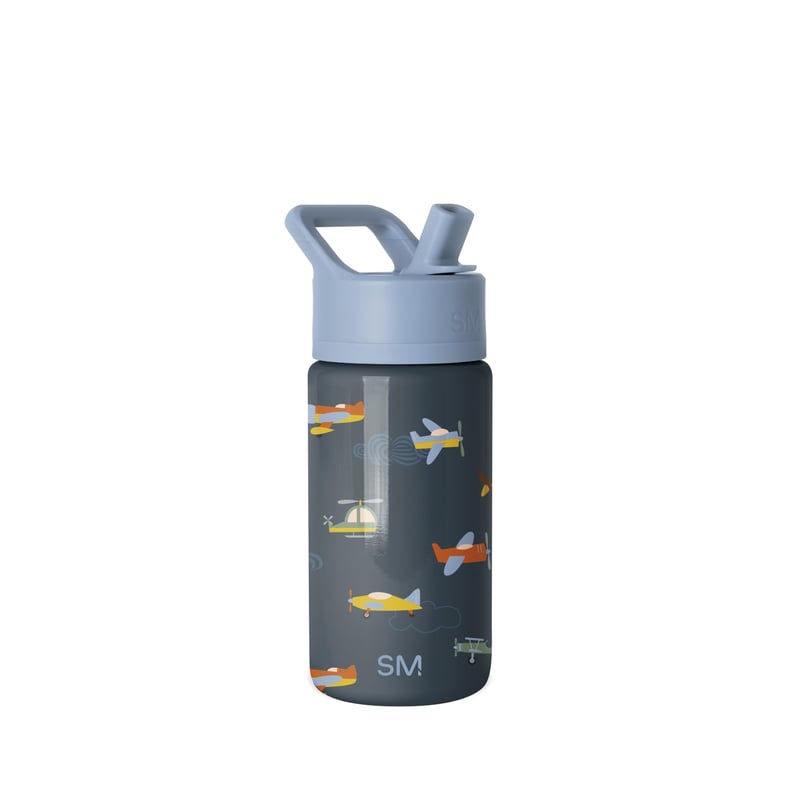Detská nerezová termoska so slamkou Simple Modern 415 ml, izolovaný pohár pre chlapcov a dievčatá, motív Wheels Up Summit