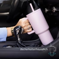 Simple Modern Trek termo šalica sa slamkom i ručkom, 1180 ml, putna šalica od nehrđajućeg čelika za ledenu kavu, Midnight Black 3
