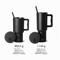 Pahar Termos Simple Modern Trek cu Pai și Mâner, 1180 ml, Cană de Călătorie din Oțel Inoxidabil pentru Cafea cu Gheață, Alb de Iarnă 5