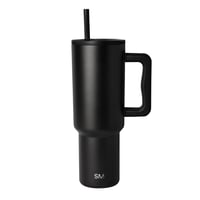 Simple Modern Trek termo šalica sa slamkom i ručkom, 1180 ml, putna šalica od nehrđajućeg čelika za ledenu kavu, Midnight Black 1