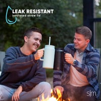 Termos Simple Modern Trek cu pai și mâner, 1480 ml, Almond Birch - Sticlă de apă izolată din oțel inoxidabil pentru femei și bărbați 5