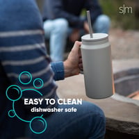 Termos Simple Modern Trek cu pai și mâner, 1480 ml, Almond Birch - Sticlă de apă izolată din oțel inoxidabil pentru femei și bărbați 7