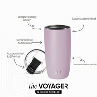 Termohrnček Simple Modern Voyager 470 ml – Nerezový cestovný hrnček s vyklápacím viečkom, Lavender Mist, termo hrnček na kávu pre ženy aj mužov 2