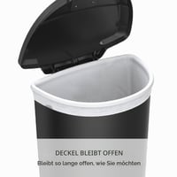Odpadkový kôš simplehuman CW1355, polkruhový, nášľapný, 50 litrov, čierny plast, 48x35,5x67,3 cm, kuchynský kôš 6