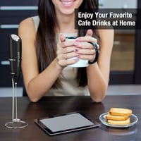 SIMPLETASTE elektromos tejhabosító kézi habtartó 2 elemmel cappuccino latte kávéhoz 3