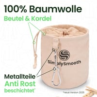 SimplySmooth 100% pamut csipesz tároló táska max 100 db ruhacsipeszhez extra nagy karabinerrel és zárható fedéllel 5