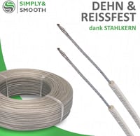 SimplySmooth 50m Acélmagos Ruhaszárító Kötél, Extra Erős Kültéri és Beltéri Használatra 2