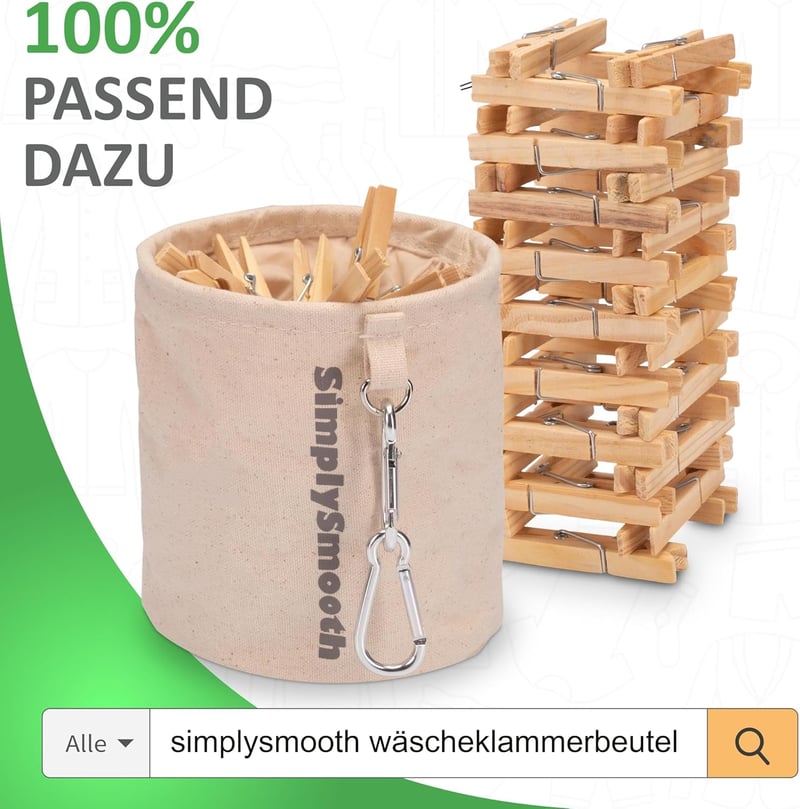 SimplySmooth 50m Acélmagos Ruhaszárító Kötél, Extra Erős Kültéri és Beltéri Használatra