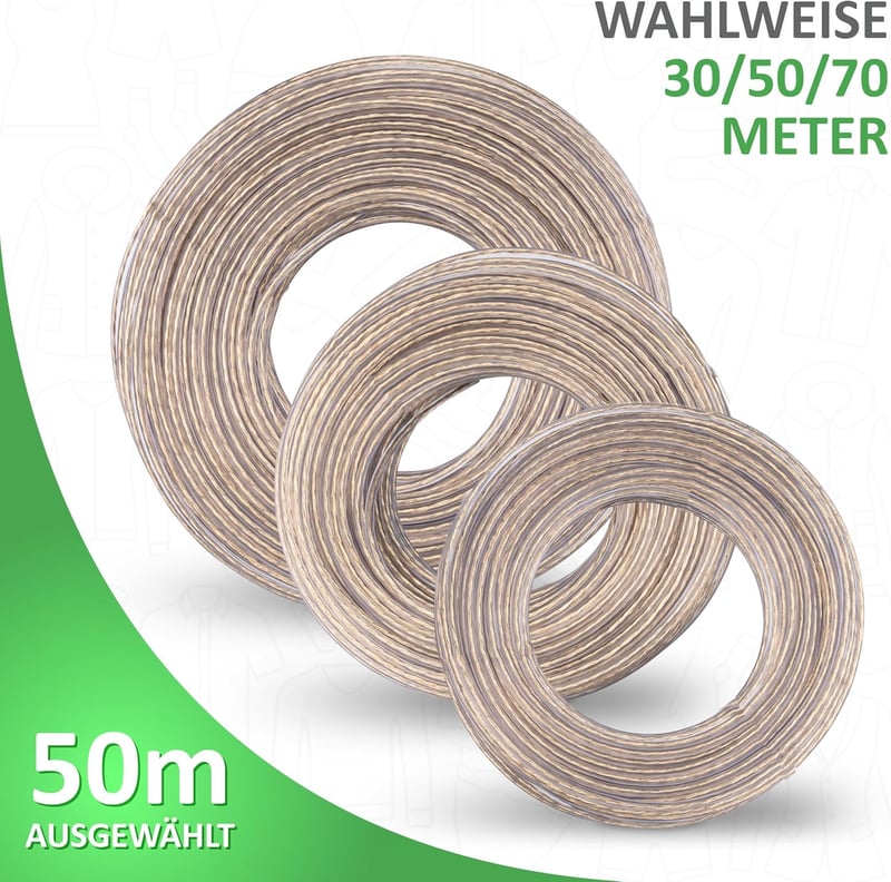 SimplySmooth 50m Acélmagos Ruhaszárító Kötél, Extra Erős Kültéri és Beltéri Használatra