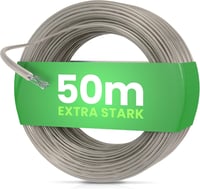 SimplySmooth 50m Acélmagos Ruhaszárító Kötél, Extra Erős Kültéri és Beltéri Használatra 1