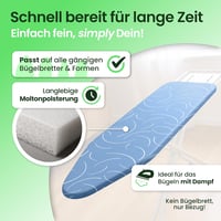 SimplySmooth Premium vasalódeszkahuzat 125x45cm Oeko-Tex, párnázott 4