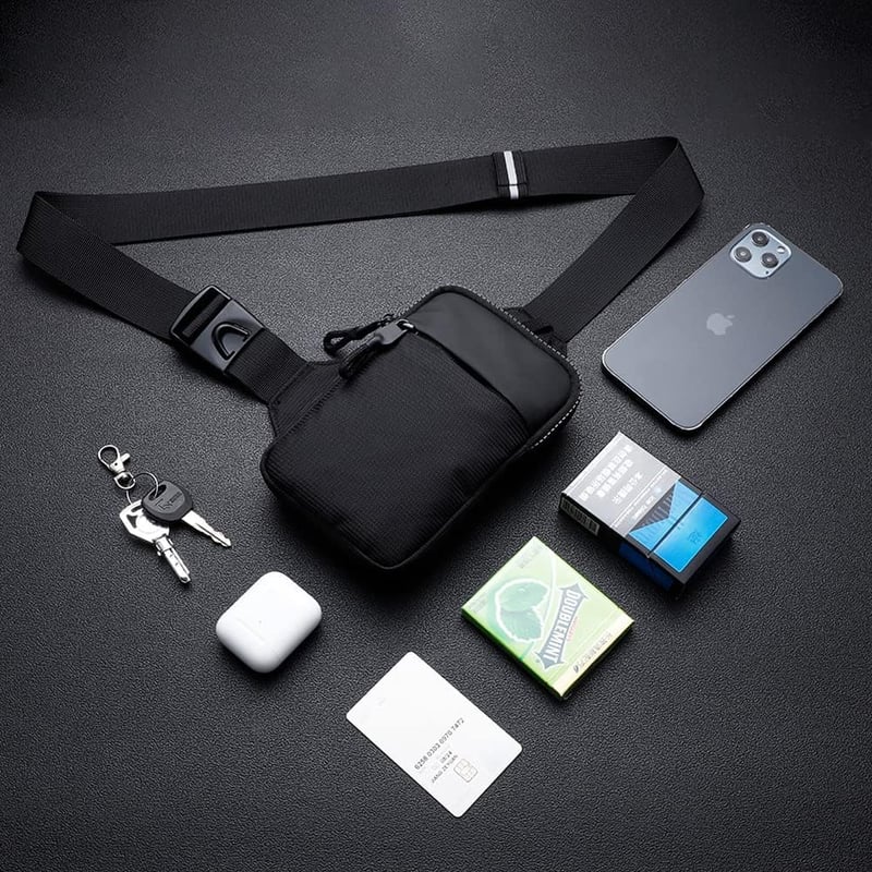 Simptech futó övtáska telefontartóval, vízálló crossbody táska futáshoz